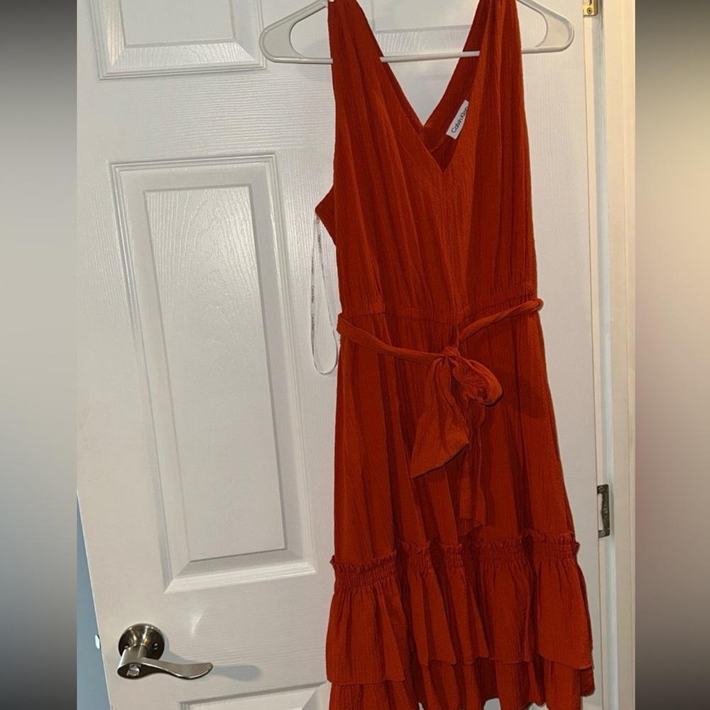 Calvin Klein Rust Midi Dress